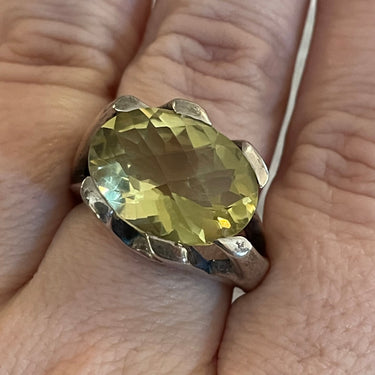 Sterling Silver and Lemon Quartz Ring Bloomers and Frocks